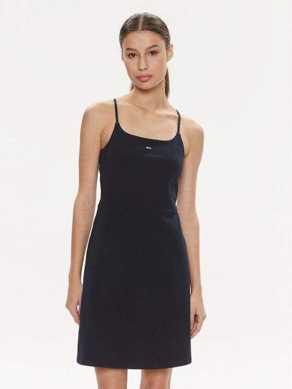 Tommy Jeans Tommy Jeans Ljetna haljina Essential DW0DW17988 Tamnoplava Slim Fit