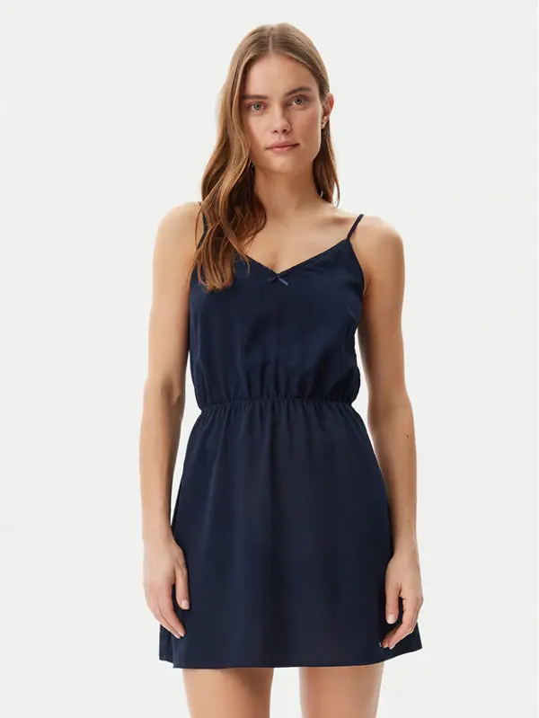 Tommy Jeans Tommy Jeans Ljetna haljina Essential DW0DW20613 Tamnoplava Regular Fit
