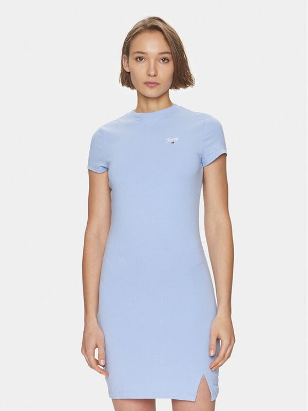 Tommy Jeans Tommy Jeans Ljetna haljina Script DW0DW17926 Svijetloplava Regular Fit