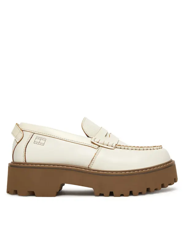Tommy Jeans Tommy Jeans Loaferice Archive '01 Leather Loafer EN0EN03022 Krem
