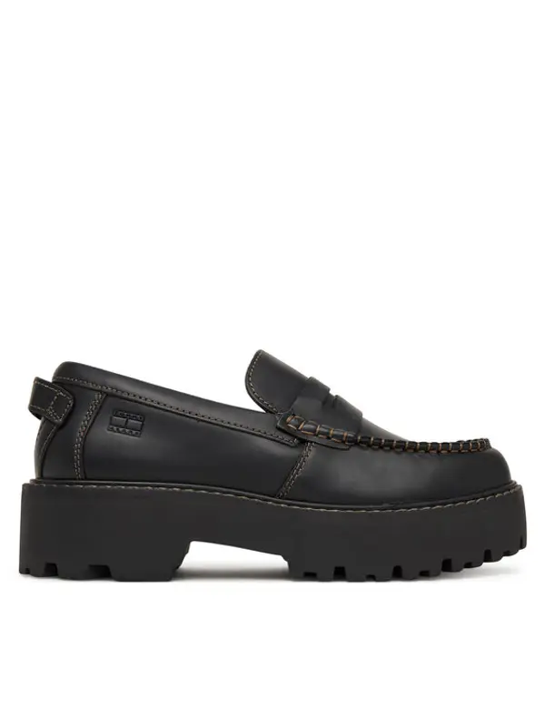 Tommy Jeans Tommy Jeans Loaferice Archive '01 Loafer Leather EN0EN03005 Crna