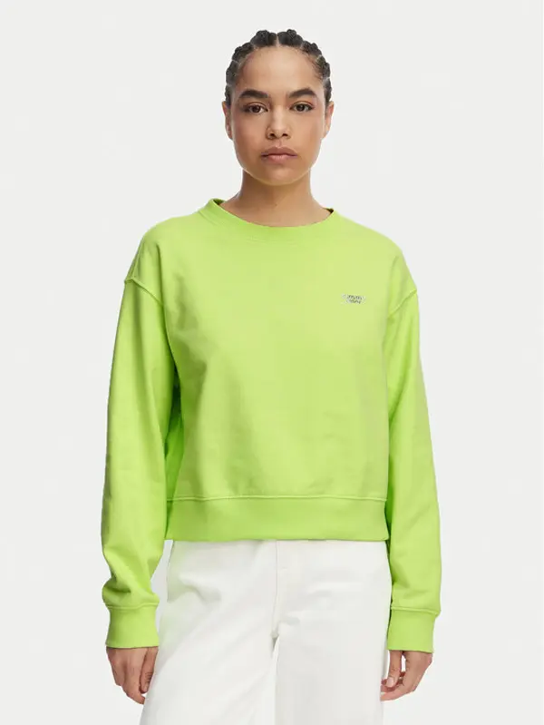 Tommy Jeans Tommy Jeans Majica dugih rukava Athleisure Metallic DW0DW22996 Svijetlo zelena Relaxed Fit
