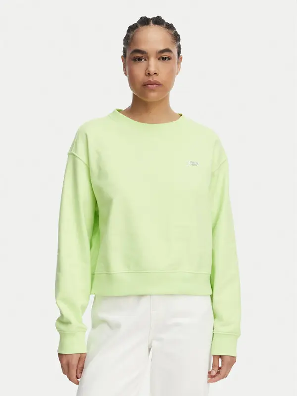 Tommy Jeans Tommy Jeans Majica dugih rukava Athleisure Metallic DW0DW22996 Svijetlo zelena Relaxed Fit