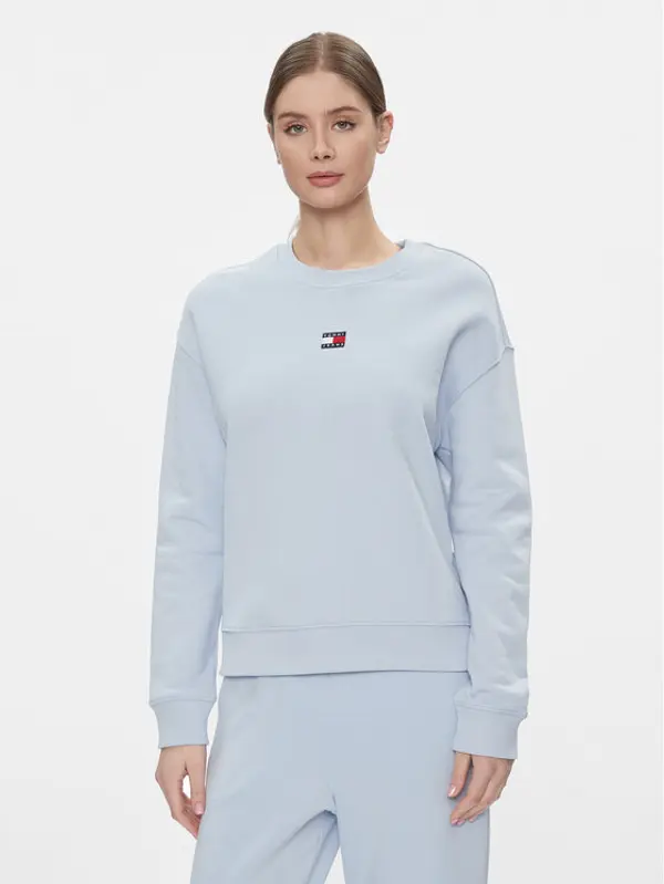 Tommy Jeans Tommy Jeans Majica dugih rukava Badge DW0DW17325 Tamnoplava Boxy Fit