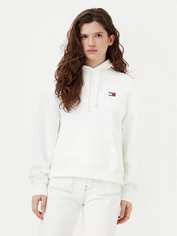 Tommy Jeans Tommy Jeans Majica dugih rukava Badge DW0DW19414 Écru Boxy Fit