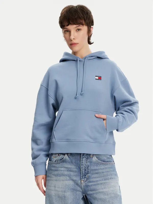 Tommy Jeans Tommy Jeans Majica dugih rukava Badge DW0DW19414 Plava Boxy Fit