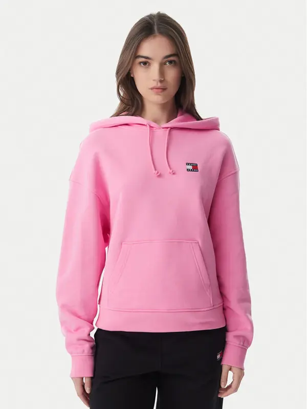 Tommy Jeans Tommy Jeans Majica dugih rukava Badge DW0DW19414 Svijetlo roza Boxy Fit