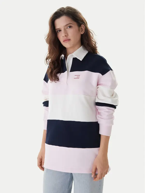 Tommy Jeans Tommy Jeans Majica dugih rukava Badge DW0DW21927 Šarena Relaxed Fit
