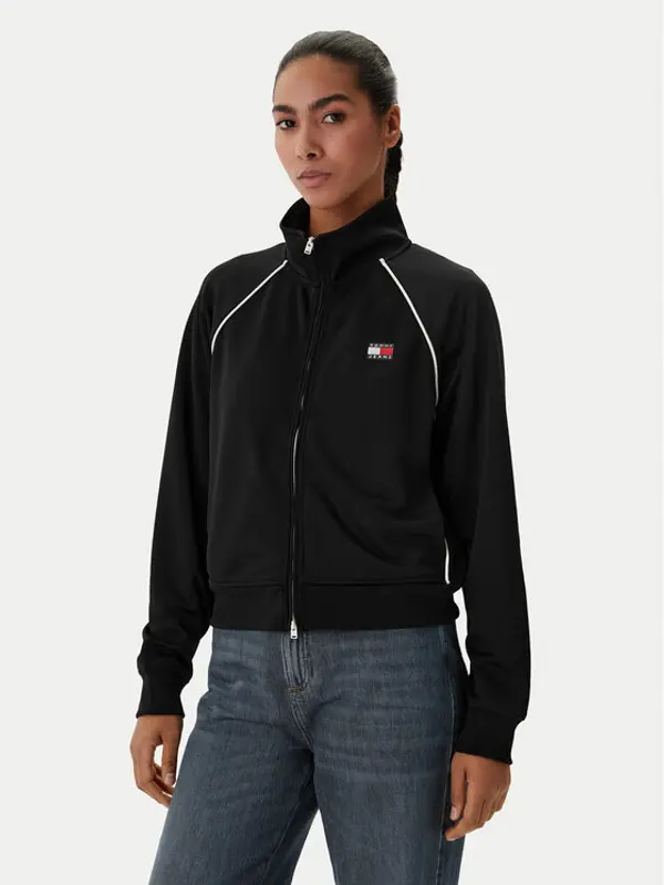 Tommy Jeans Tommy Jeans Majica dugih rukava Badge DW0DW21930 Crna Regular Fit
