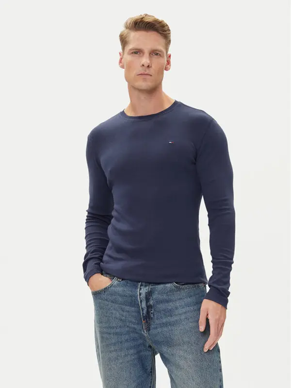 Tommy Jeans Tommy Jeans Majica dugih rukava DM0DM04409 Tamnoplava Slim Fit