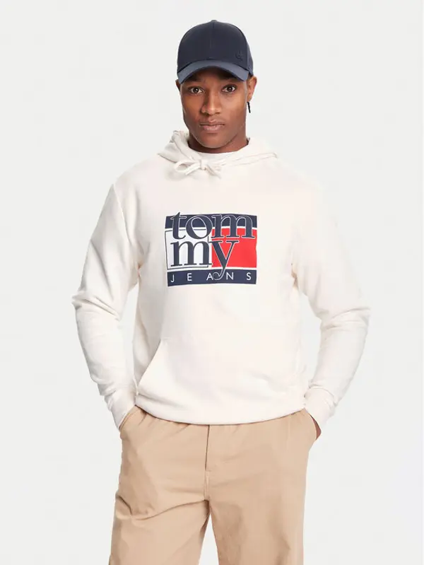 Tommy Jeans Tommy Jeans Majica dugih rukava DM0DM22092 Bijela Relaxed Fit