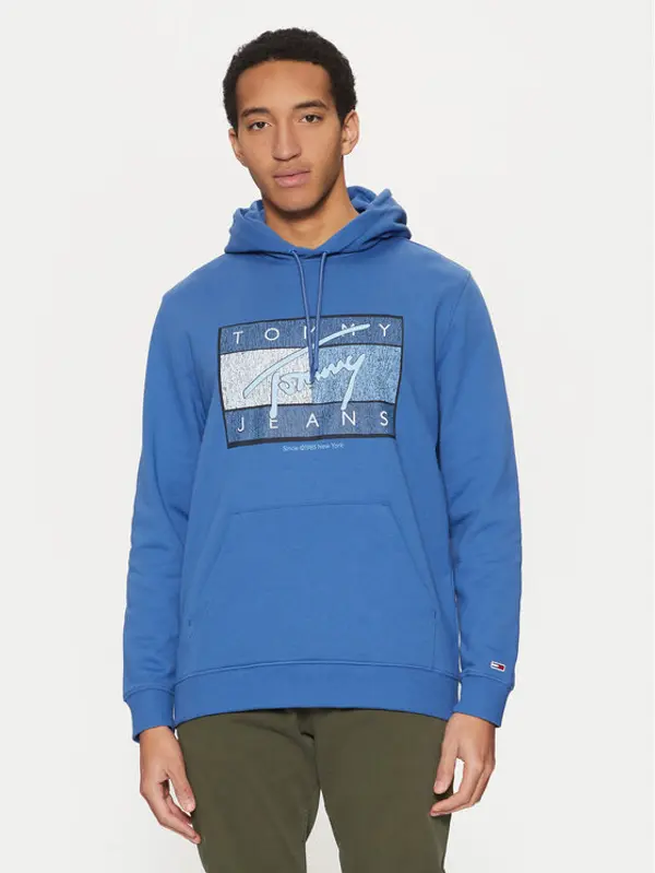 Tommy Jeans Tommy Jeans Majica dugih rukava Dna Flag Twist DM0DM21100 Plava Regular Fit
