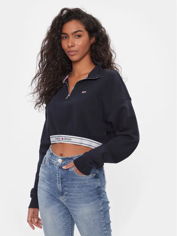 Tommy Jeans Tommy Jeans Majica dugih rukava DW0DW16129 Tamnoplava Regular Fit