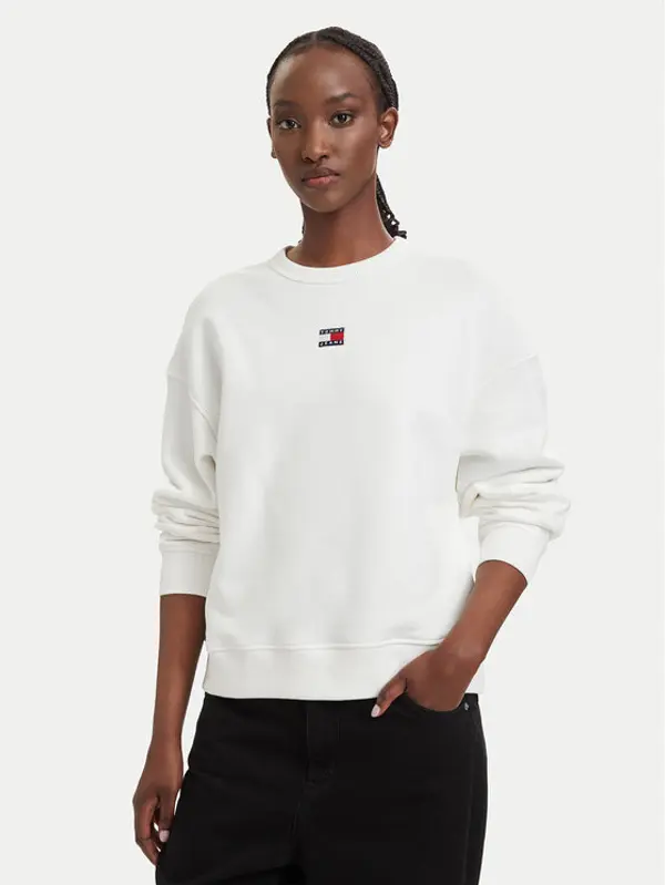 Tommy Jeans Tommy Jeans Majica dugih rukava DW0DW17325 Bijela Boxy Fit