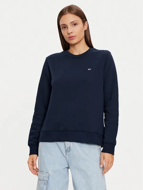 Tommy Jeans Tommy Jeans Majica dugih rukava DW0DW19959 Tamnoplava Regular Fit