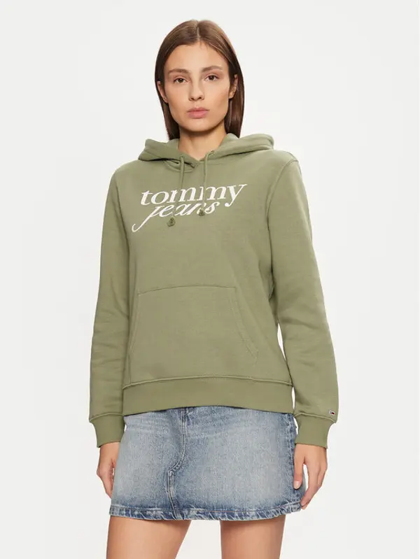 Tommy Jeans Tommy Jeans Majica dugih rukava DW0DW20170 Zelena Regular Fit