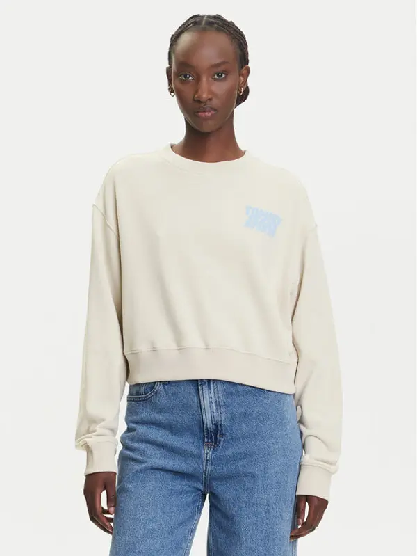 Tommy Jeans Tommy Jeans Majica dugih rukava DW0DW21345 Bež Relaxed Fit