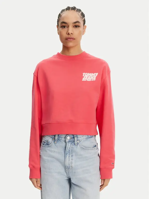 Tommy Jeans Tommy Jeans Majica dugih rukava DW0DW21345 Ružičasta Relaxed Fit