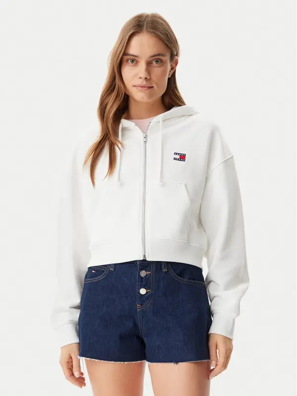 Tommy Jeans Tommy Jeans Majica dugih rukava DW0DW21355 Bijela Boxy Fit