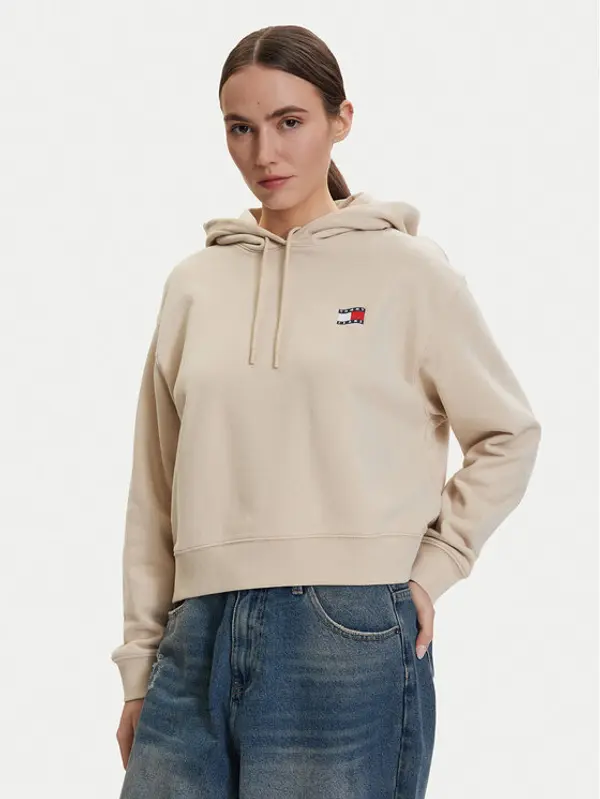 Tommy Jeans Tommy Jeans Majica dugih rukava DW0DW22357 Svijetlo bež Regular Fit