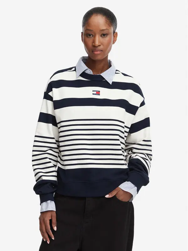 Tommy Jeans Tommy Jeans Majica dugih rukava DW0DW22824 Tamnoplava Regular Fit