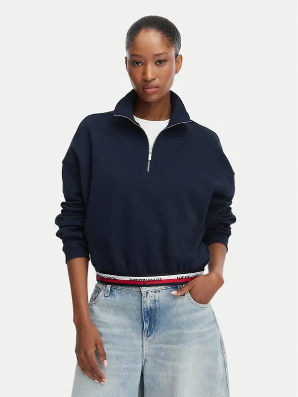 Tommy Jeans Tommy Jeans Majica dugih rukava DW0DW23144 Tamnoplava Regular Fit