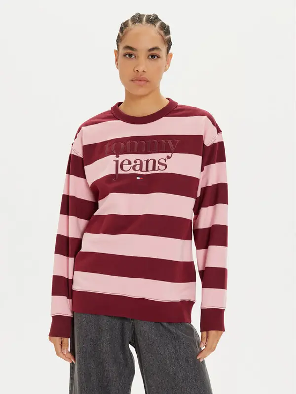 Tommy Jeans Tommy Jeans Majica dugih rukava Ess Logo DW0DW19041 Ljubičasta Relaxed Fit