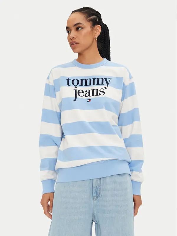 Tommy Jeans Tommy Jeans Majica dugih rukava Ess Logo DW0DW19041 Plava Relaxed Fit