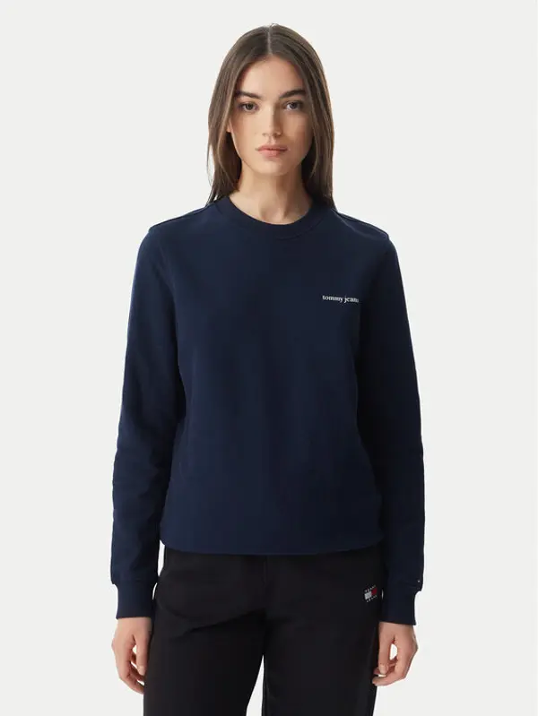 Tommy Jeans Tommy Jeans Majica dugih rukava Ess Logo DW0DW22829 Tamnoplava Regular Fit