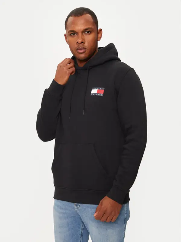 Tommy Jeans Tommy Jeans Majica dugih rukava Essential DM0DM20738 Crna Regular Fit