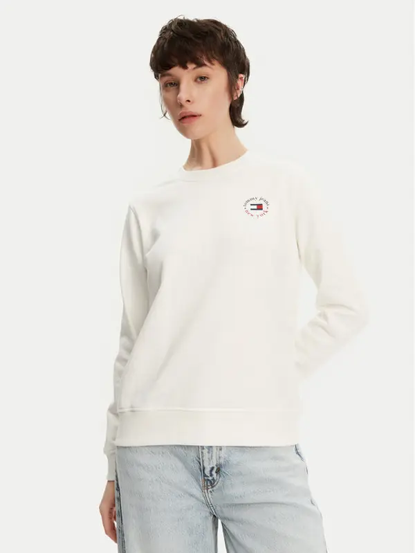 Tommy Jeans Tommy Jeans Majica dugih rukava Essential DW0DW20639 Bijela Regular Fit