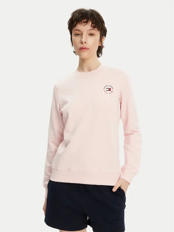 Tommy Jeans Tommy Jeans Majica dugih rukava Essential DW0DW20639 Ružičasta Regular Fit