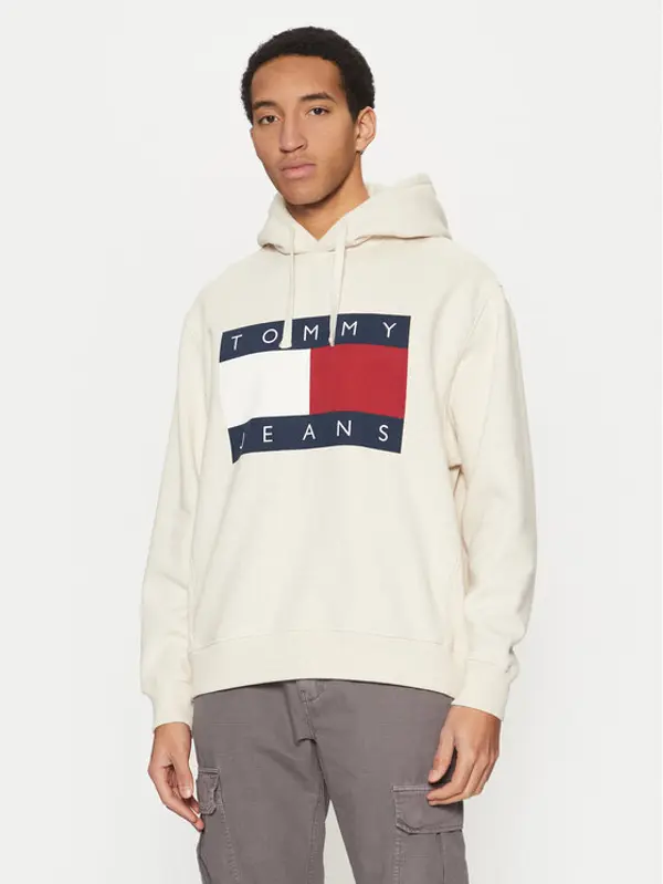 Tommy Jeans Tommy Jeans Majica dugih rukava Flag DM0DM21174 Bež Regular Fit