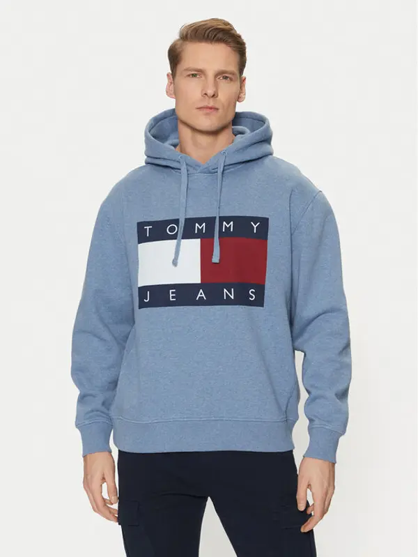 Tommy Jeans Tommy Jeans Majica dugih rukava Flag DM0DM21174 Plava Regular Fit