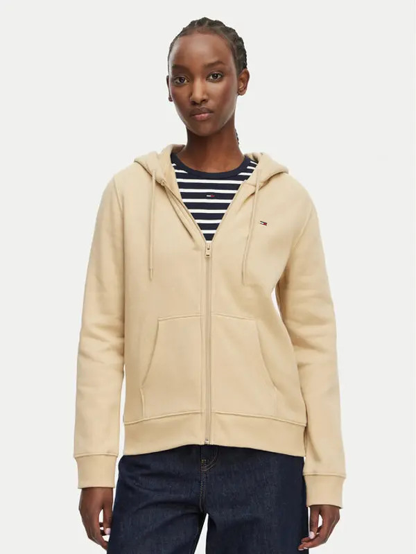Tommy Jeans Tommy Jeans Majica dugih rukava Flag DW0DW19729 Bež Regular Fit