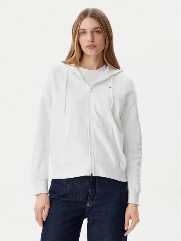 Tommy Jeans Tommy Jeans Majica dugih rukava Flag DW0DW19729 Bijela Regular Fit