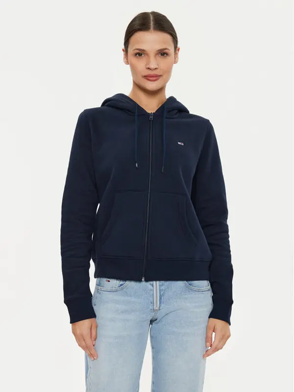 Tommy Jeans Tommy Jeans Majica dugih rukava Flag DW0DW19729 Tamnoplava Regular Fit