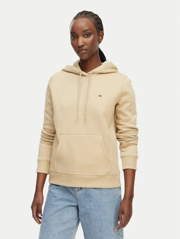 Tommy Jeans Tommy Jeans Majica dugih rukava Flag DW0DW19958 Svijetlo bež Regular Fit
