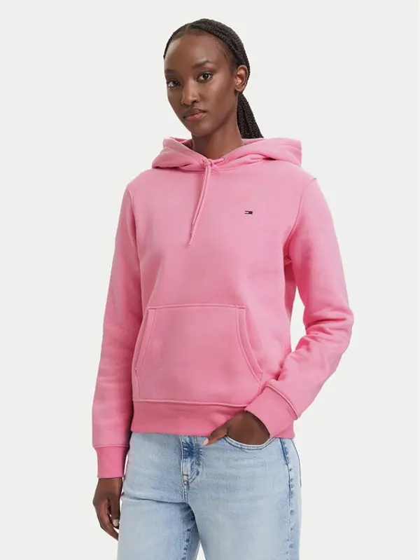 Tommy Jeans Tommy Jeans Majica dugih rukava Flag DW0DW19958 Svijetlo roza Regular Fit