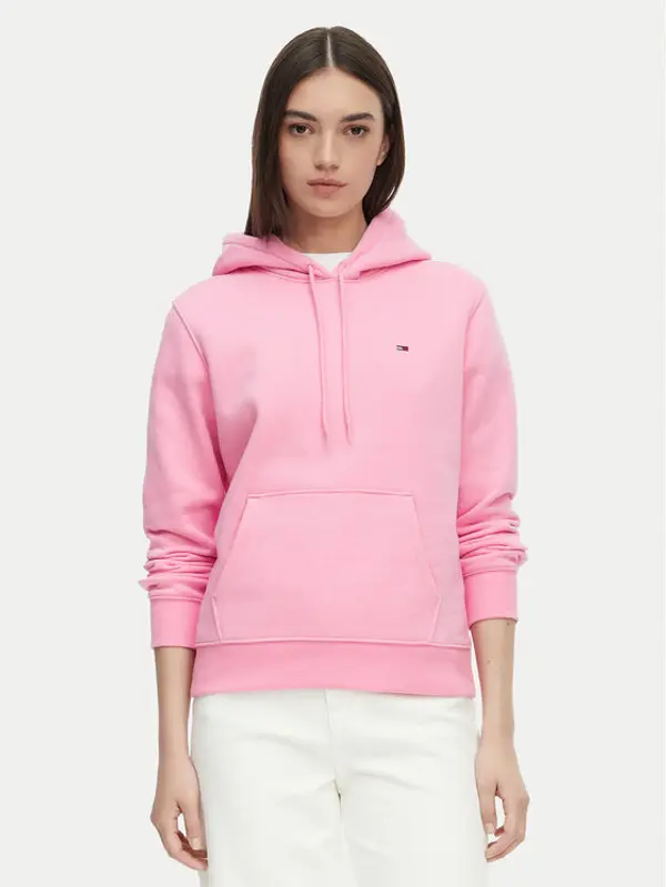 Tommy Jeans Tommy Jeans Majica dugih rukava Flag DW0DW19958 Svijetlo roza Regular Fit