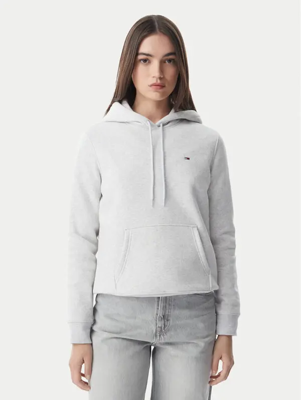 Tommy Jeans Tommy Jeans Majica dugih rukava Flag DW0DW19958 Svijetlo siva Regular Fit