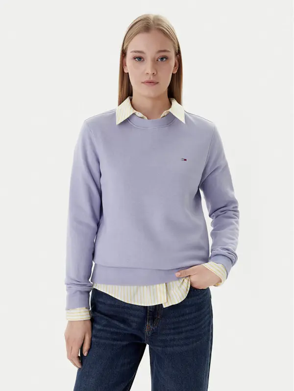 Tommy Jeans Tommy Jeans Majica dugih rukava Flag DW0DW19959 Plava Regular Fit