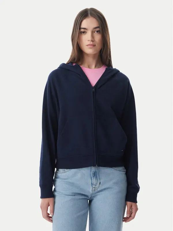 Tommy Jeans Tommy Jeans Majica dugih rukava Flag DW0DW22834 Tamnoplava Boxy Fit