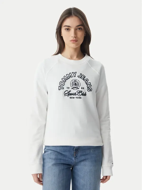 Tommy Jeans Tommy Jeans Majica dugih rukava Heritage Logo DW0DW22821 Bijela Regular Fit