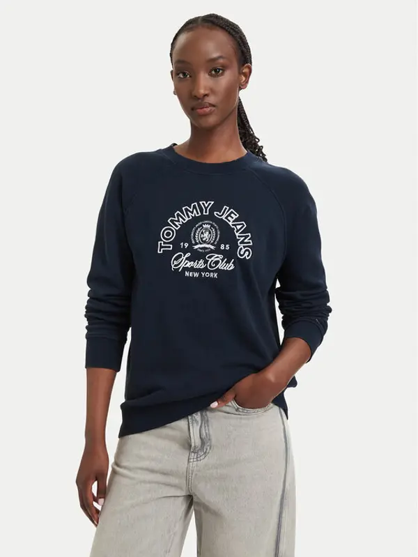 Tommy Jeans Tommy Jeans Majica dugih rukava Heritage Logo DW0DW22821 Tamnoplava Regular Fit