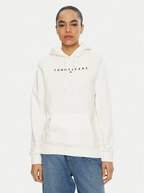 Tommy Jeans Tommy Jeans Majica dugih rukava Linear DW0DW17324 Bijela Regular Fit