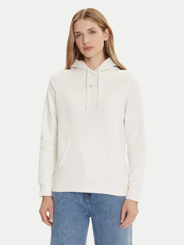 Tommy Jeans Tommy Jeans Majica dugih rukava Linear DW0DW21963 Bijela Regular Fit