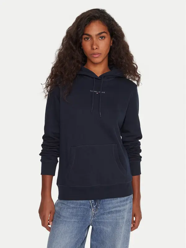 Tommy Jeans Tommy Jeans Majica dugih rukava Linear DW0DW21963 Tamnoplava Regular Fit