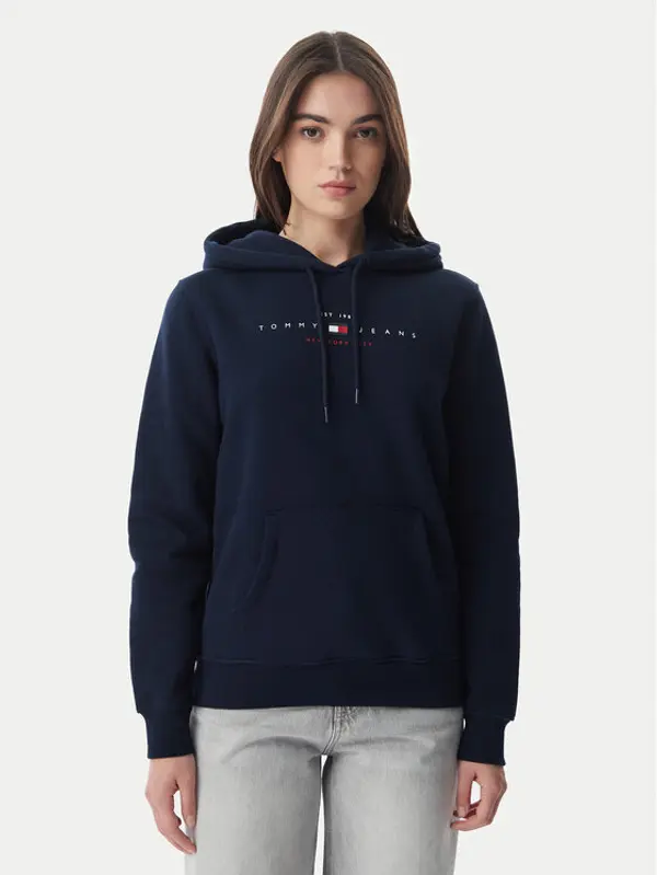 Tommy Jeans Tommy Jeans Majica dugih rukava Linear DW0DW23485 Tamnoplava Regular Fit