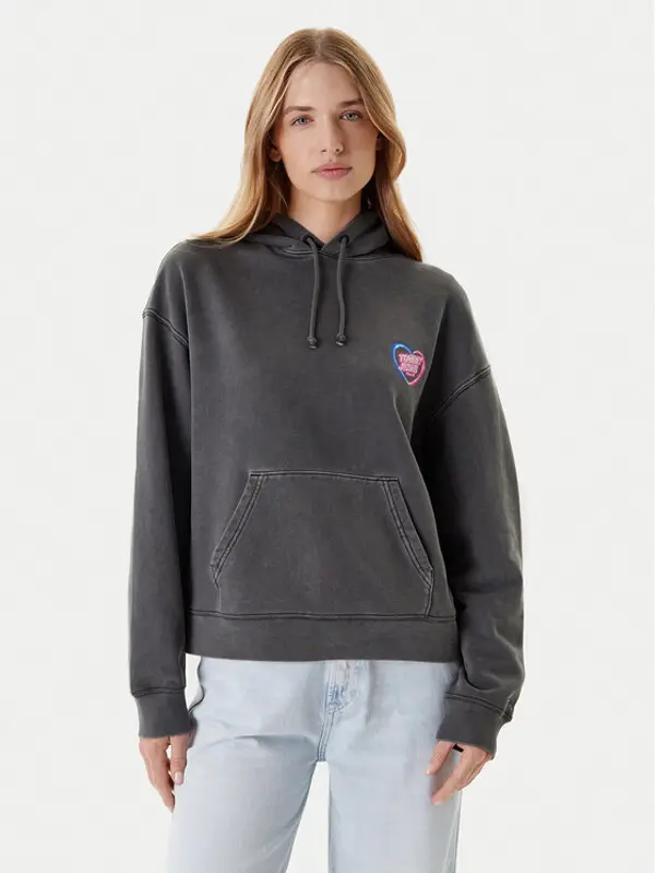 Tommy Jeans Tommy Jeans Majica dugih rukava Neon DW0DW20945 Siva Boxy Fit